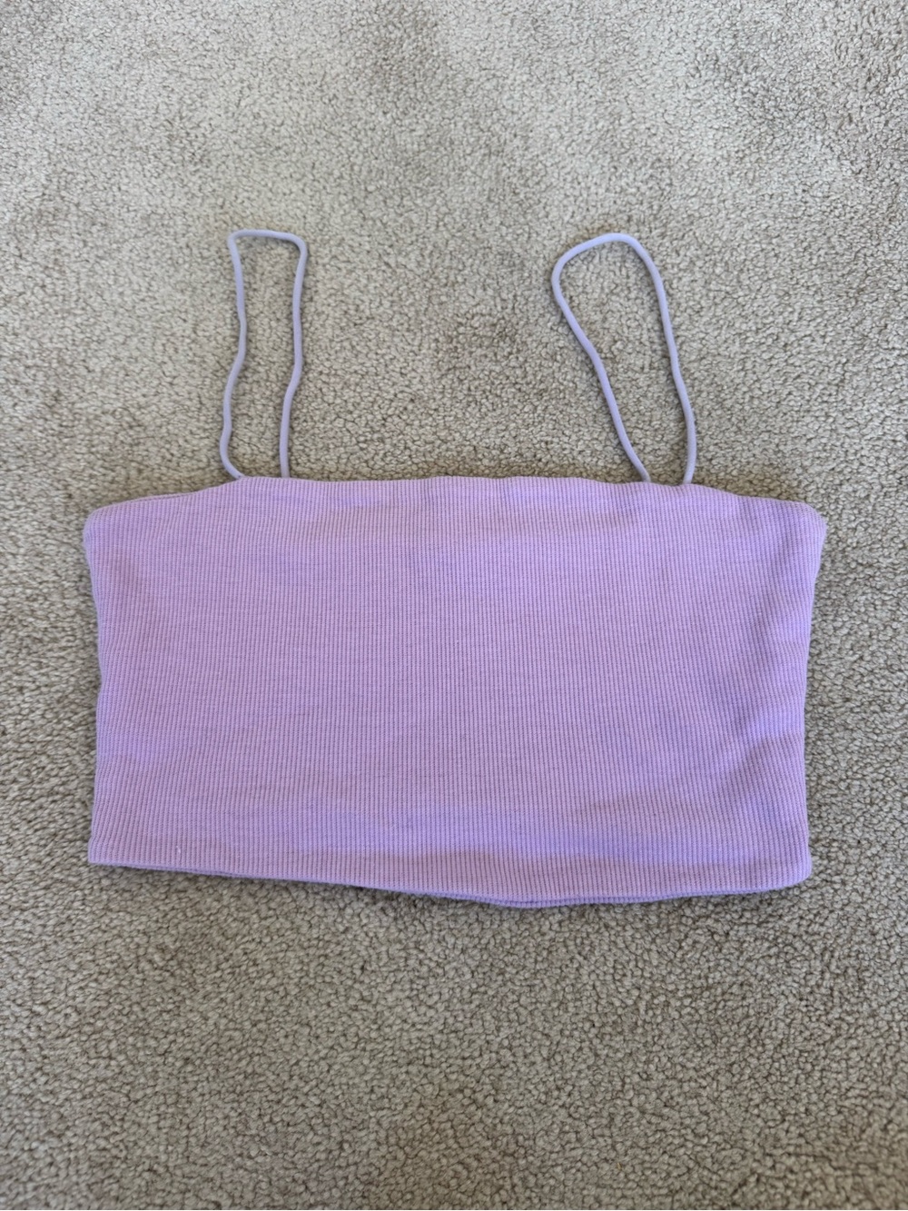 SHEIN Ribbed Spaghetti Strap Crop Tank Top